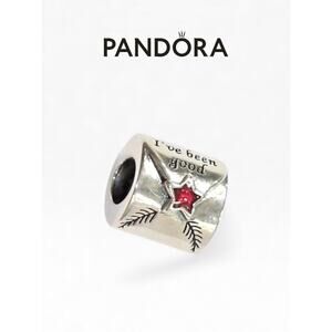Authentic Pandora Silver Red Enamel Letter to Santa Bead 791390EN58 – NWOT